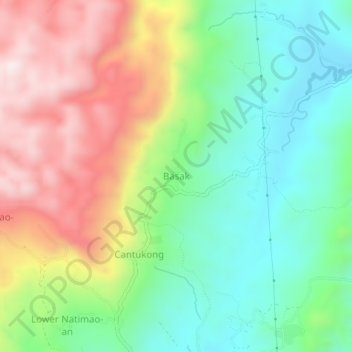 Basak topographic map, elevation, terrain