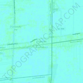 Ban Udom Suk topographic map, elevation, terrain