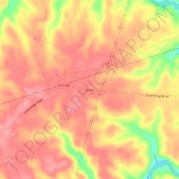 Jason topographic map, elevation, terrain