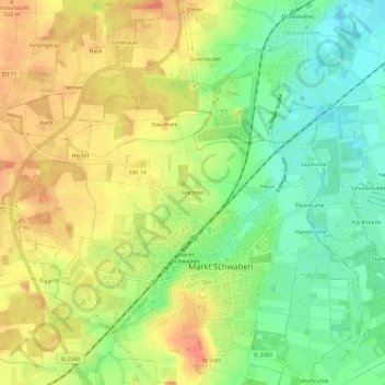 Feichten topographic map, elevation, terrain