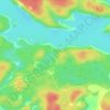 Ahmic Lake topographic map, elevation, terrain