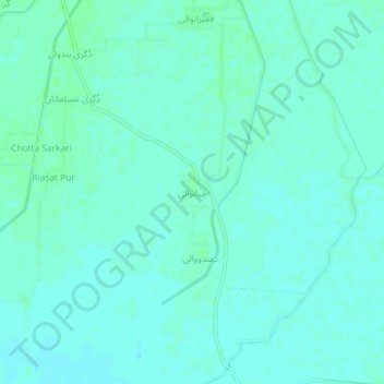 Chianwali topographic map, elevation, terrain
