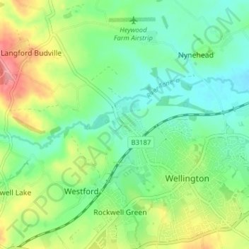 Tonedale topographic map, elevation, terrain