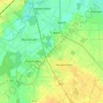 Gut Neuhaus topographic map, elevation, terrain