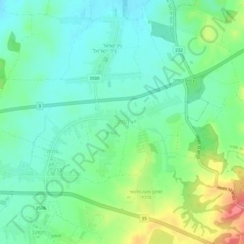 Hodiyya topographic map, elevation, terrain