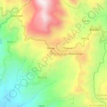 Gandew topographic map, elevation, terrain