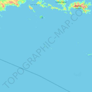 Baiiri Island topographic map, elevation, terrain