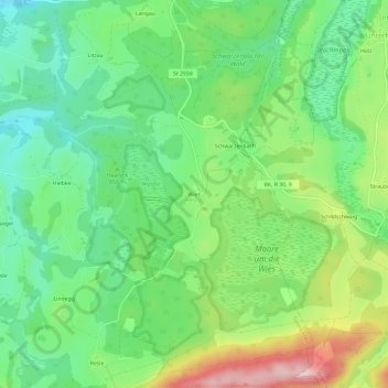 Wies topographic map, elevation, terrain