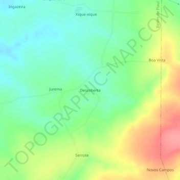 Descoberta topographic map, elevation, terrain