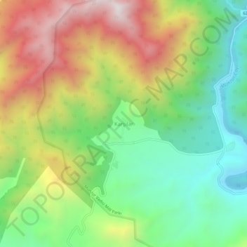 Karşılar topographic map, elevation, terrain
