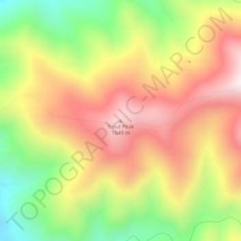Trout Peak topographic map, elevation, terrain