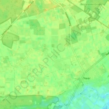 Vlaas topographic map, elevation, terrain