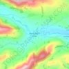 Pen-y-bont-fawr topographic map, elevation, terrain