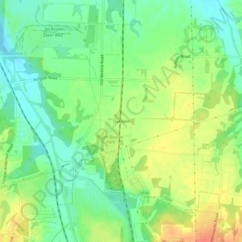 Oakfield topographic map, elevation, terrain