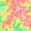 Le Pourencas topographic map, elevation, terrain
