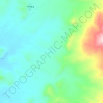 Chungara topographic map, elevation, terrain