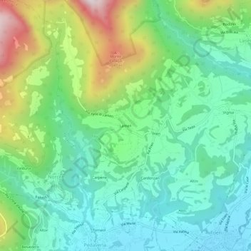 Lamen topographic map, elevation, terrain