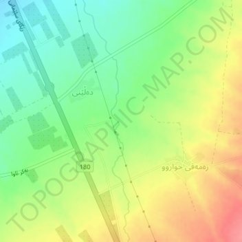 Cham i Zambaqi topographic map, elevation, terrain