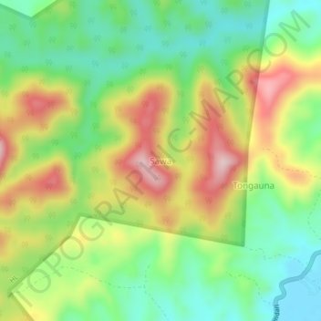 Sawa topographic map, elevation, terrain