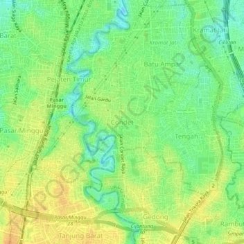 Condet topographic map, elevation, terrain