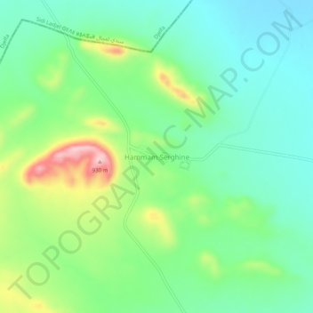 Hammam Serghine topographic map, elevation, terrain