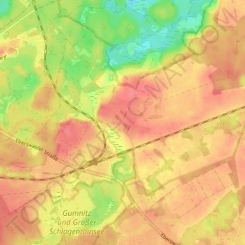 Dahmsdorf topographic map, elevation, terrain