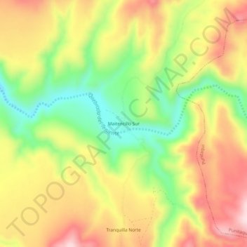 Maitencillo Sur topographic map, elevation, terrain