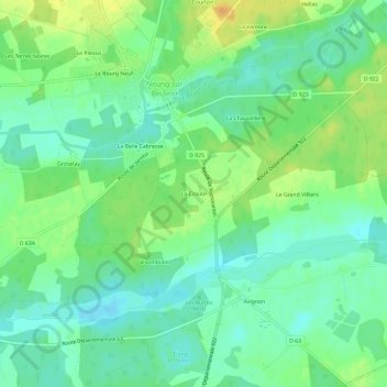 La Croute topographic map, elevation, terrain