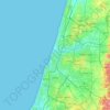 Tel Aviv topographic map, elevation, terrain