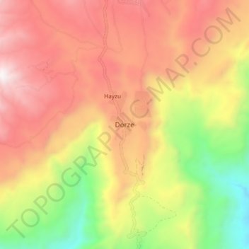 Dorze topographic map, elevation, terrain