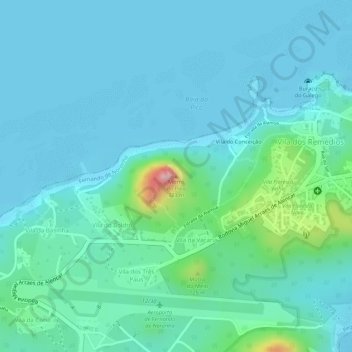 Morro do Pico topographic map, elevation, terrain
