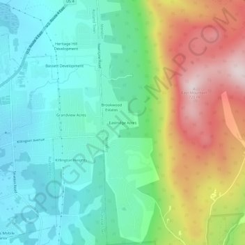 Eastridge Acres topographic map, elevation, terrain