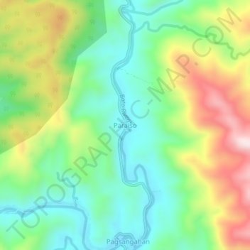 Paraiso topographic map, elevation, terrain