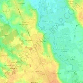 Grand Montatin topographic map, elevation, terrain