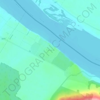 Tismana topographic map, elevation, terrain