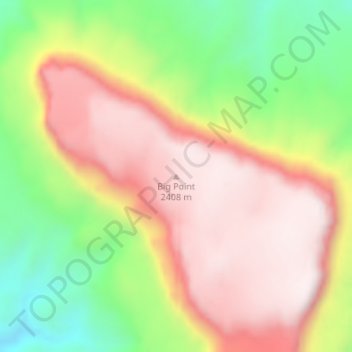Big Point topographic map, elevation, terrain
