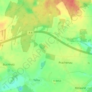 Margarethenhof topographic map, elevation, terrain