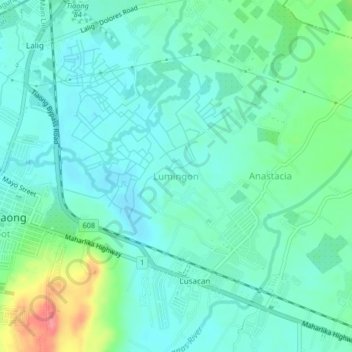 Lumingon topographic map, elevation, terrain