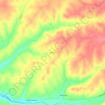 Ovelhas topographic map, elevation, terrain