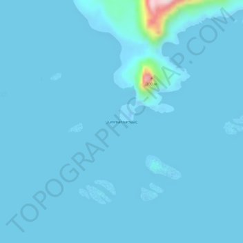 Cape Farewell topographic map, elevation, terrain
