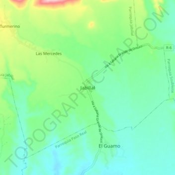 Jabillal topographic map, elevation, terrain