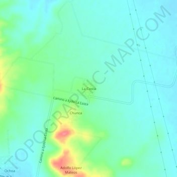 La Costa topographic map, elevation, terrain