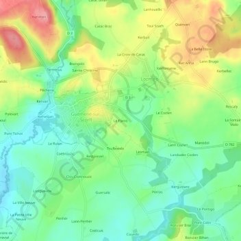 Le Parco topographic map, elevation, terrain