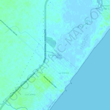 Parque Lago topographic map, elevation, terrain