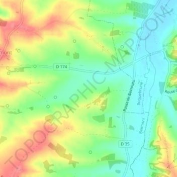 Plaine de la Lauze topographic map, elevation, terrain