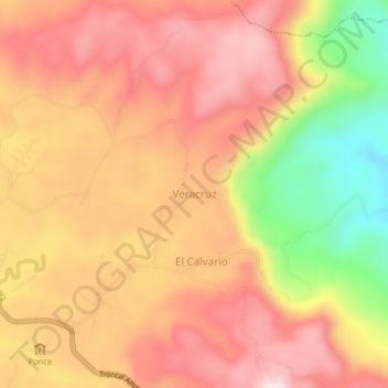 Veracruz topographic map, elevation, terrain