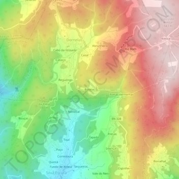 Boialvo topographic map, elevation, terrain