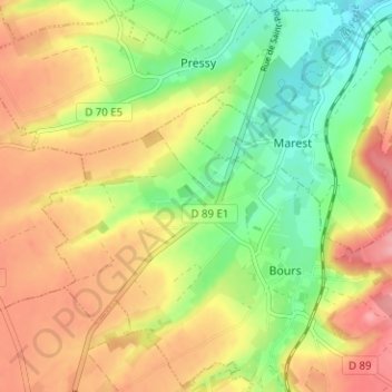 Noyelles topographic map, elevation, terrain
