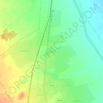 Cəyirli topographic map, elevation, terrain