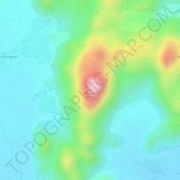 Ouazan topographic map, elevation, terrain